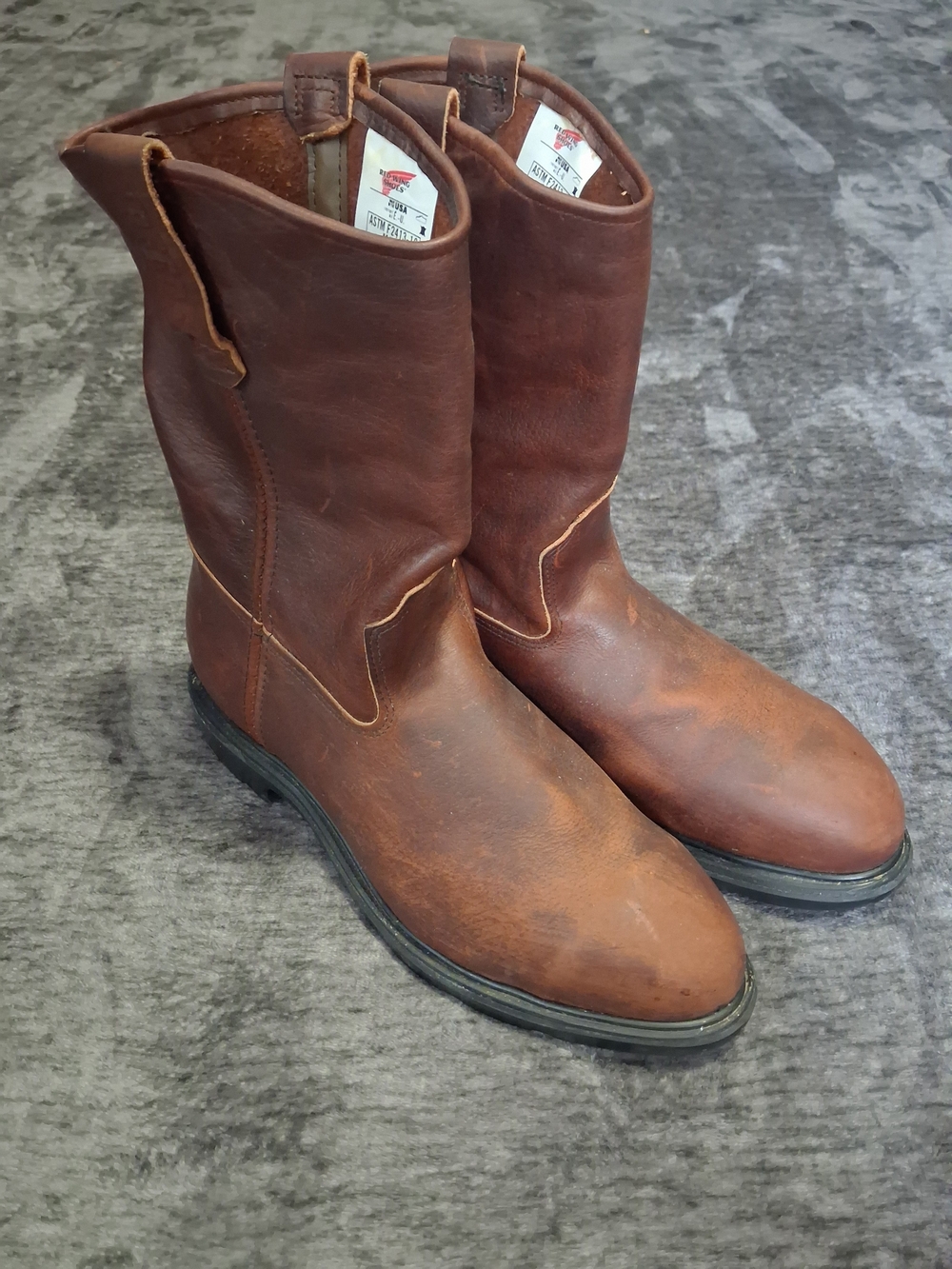 Red Wing Pecos 4470 Supersole Brown Leather Work Boots EH Men 11.5D Impact Toe